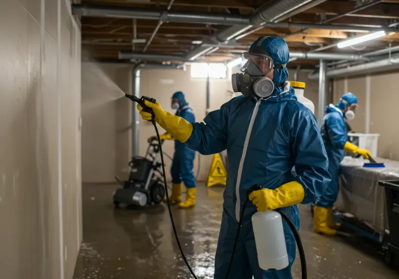 Basement Sanitization and Antimicrobial Treatment process in Monte Rio, CA