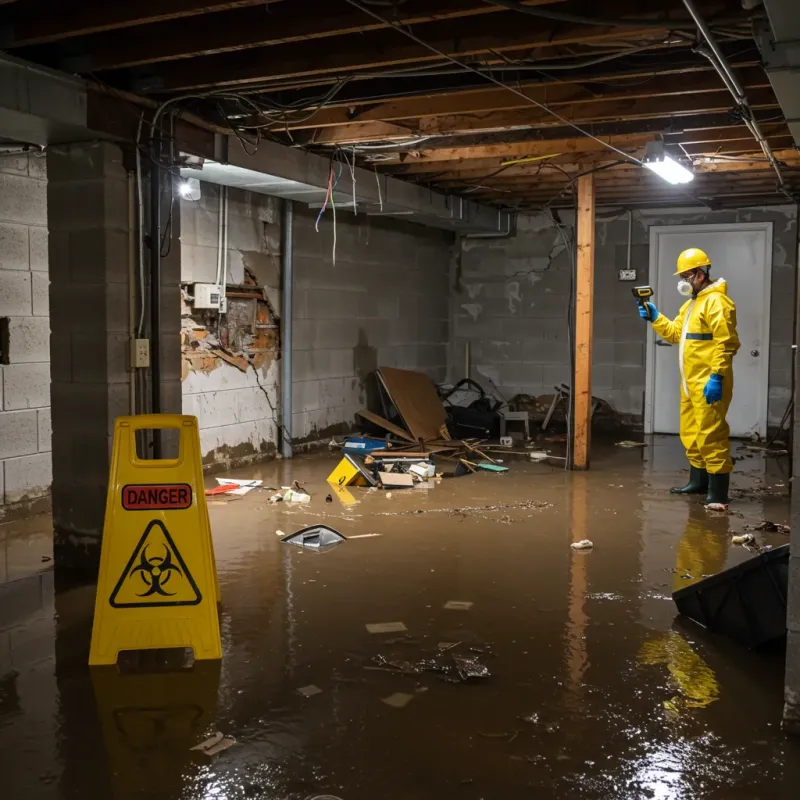 Flooded Basement Electrical Hazard in Monte Rio, CA Property