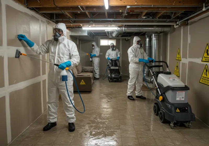 Basement Moisture Removal and Structural Drying process in Monte Rio, CA